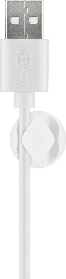 Mbajtëse kabllosh Microconnect CABLEMANA-6W, set me 6 copë, për tavolinë, ngjyrë e bardhë