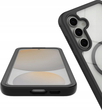 Kapak telefoni Tech-Protect Defense MagSafe për Galaxy S25, i fortë, i zi