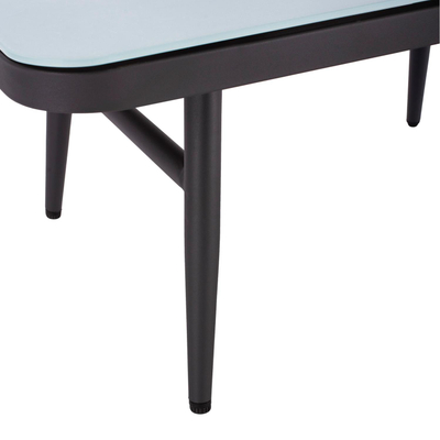 Set dhomë ndenjeje metal + wicker HM5711, gri