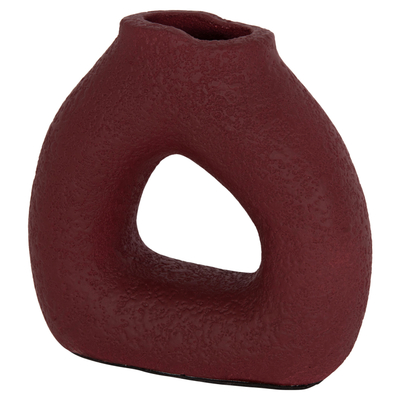 Vazo dekorative tavoline HM4667.06S, terrakotë, 17.5×6.5×17 cm, burgundy