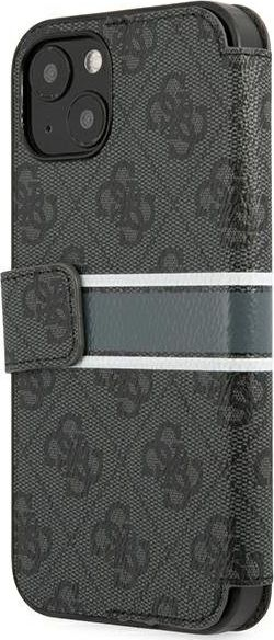 Mbulesë me kapak Guess 4G Stripe për iPhone 13 mini 5.4", gri