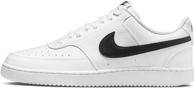 Atlete për meshkuj Nike Court Vision Low Next Nature, lëkurë, të bardha me të zeza