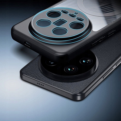 Këllëf telefoni Dux Ducis Aimo për Xiaomi 14 Ultra, që e mbron nga rëniet, me teksturë antirrëshqitëse, i zi