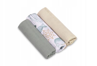 Pelena muslini për bebe MUSLIN DIAPER EG-0007, 60x80 cm, pambuk, e bardhë