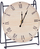 Orë tavoline druri TABLE CLOCK BASE, stil klasik, me shifra romake, ngjyrë druri e çelët