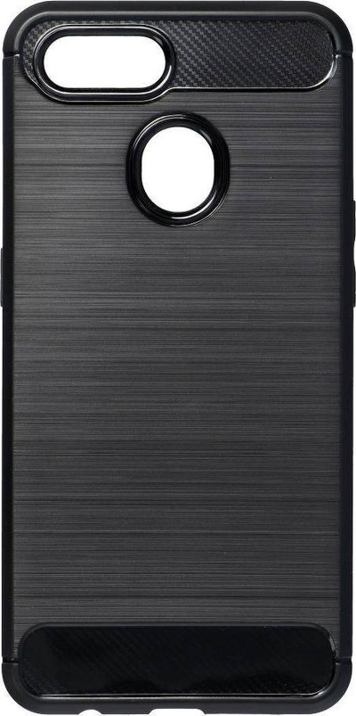 Këllëf karboni për telefon Oppo A15 A15s, TPU, antishok, i zi