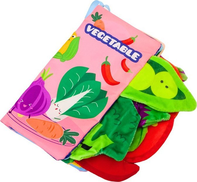 Libër interaktiv për kalamaj Lean Toys, me perime, edukativ, shumëngjyrësh