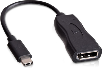 USB кабел V7 USB C во DisplayPort, 1m, црна