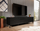 Komoda TV Cama Meble Nova, MDF, 186x48x40cm, e zezë