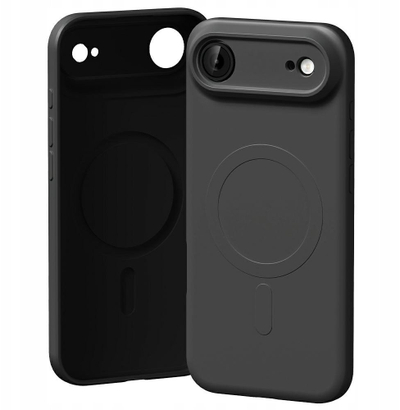 Mbulojë telefoni Mercury Semi Silicone MagSafe, për iPhone 17 Air, e zezë