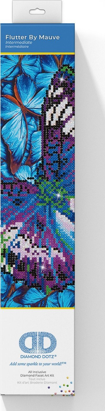 Set artistik me diamante Diamond Dotz Flutter by Mauve DD5017, 15"x15", shumëngjyrësh