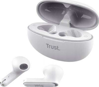 Kufje pa tela Trust Yavi, Bluetooth, ENC, të bardha