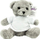 Ari lodër Tulilo Teddy Bear Szaruś, 18.5 cm, me bluzë, i bardhë
