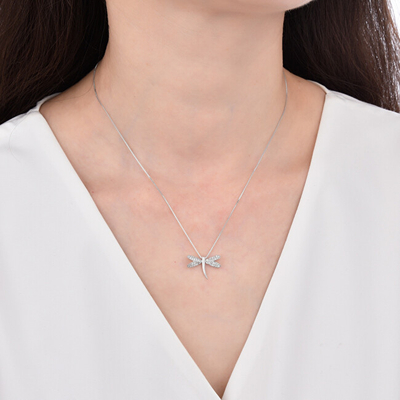 Qafore për femra Moiss Dragonfly ETERNITY N0000862, e argjendtë
