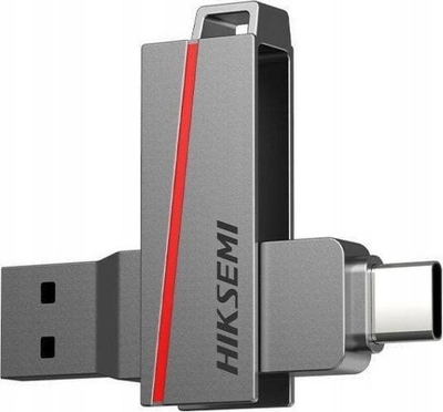 USB flash HIKSEMI HS-USB-E307C, 16GB, USB A edhe USB C, gri