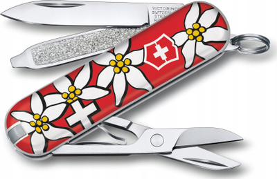 Џебен нож Victorinox Classic SD, еделвајс, повеќебоен