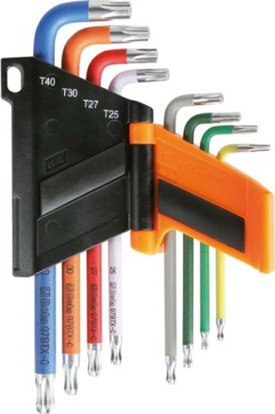 Set çelësash imbus BETA 97BTX C, 8 copa, Torx me kokë sferike, shumëngjyrësh