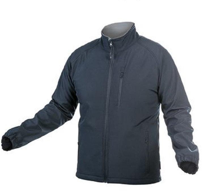 Xhaketë softshell pune, rezistente ndaj erës, me zinxhir, e zezë