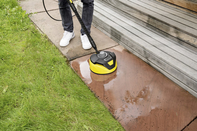 Lavapresë me presion Karcher K4 Universal Edition T5, motor brushless, përfshin pastrues sipërfaqesh T5, e verdhë