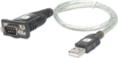 Kabllo Techly 023493, USB-A në RS-232, 0.45m, e tejdukshme
