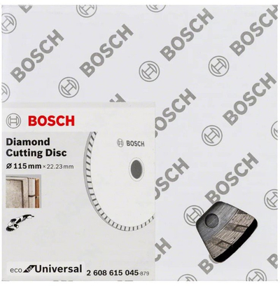 Disk prerës diamant Bosch Eco for Universal Turbo, 125mm, për beton dhe tulla, gri