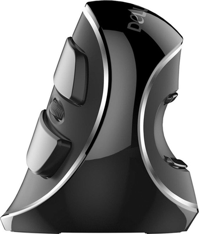 Maus ergonomik Delux M618, wireless, 1600 DPI, ngjyrë argjendtë