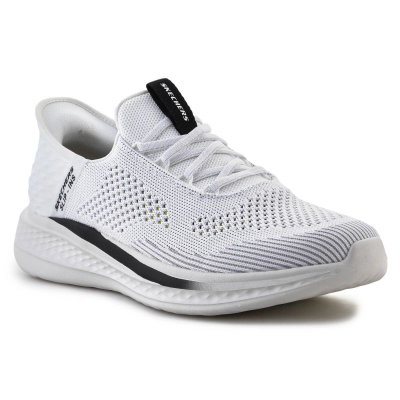 Патики Skechers Slade Quinto M 210810WHT, природна кожа, Memory Foam, бели