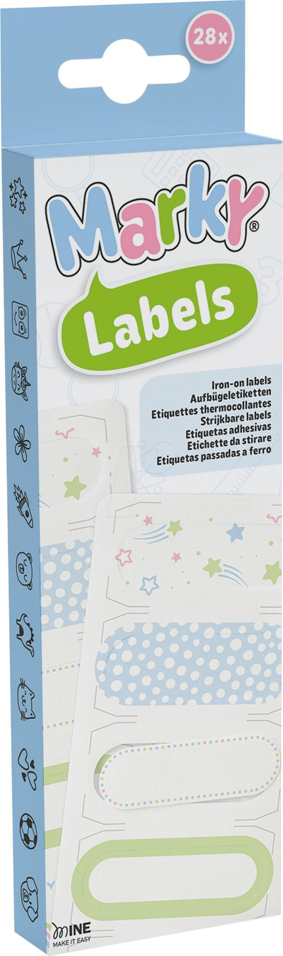 Текстилна етикета COLOP Marky, за пеглање, шарена