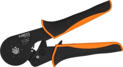 Pinca krimpuese Neo Tools, për terminale kabllosh 0.1 – 16 mm², çelik karboni, portokalli