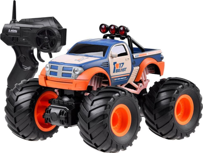 Makina lodër Monster Truck Big Foot RC0563 me telekomandë 2.4 GHz, shkallë 1:18, bardh e portokalli
