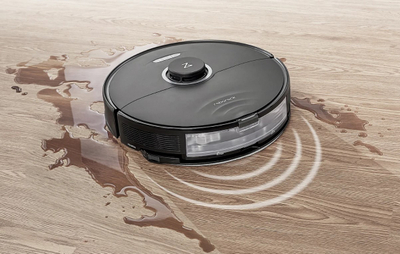 Robot pastrues Roborock S8 Plus, thithje 6000Pa, stacion vetëshkarkues, i zi