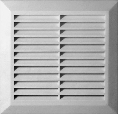 Grilë ventilimi AWENTA T40, me rrjetë, 137 x 137 mm, e bardhë