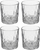 Set gotash të ulëta qelqi Charles, 4 copë, 24 cl, transparente