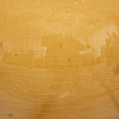 Vazo dekorative qeramike Atmosphera Oval Ochre, 39 cm, okër e verdhë