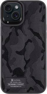 Mbrojtëse telefoni Tactical Camo Troop për iPhone 15 Plus, rezistente ndaj goditjeve, dizajn kamuflazh, e zezë