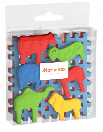 Градбена играчка Marioinex Mini Waffle Animals, креативен сет, шарен