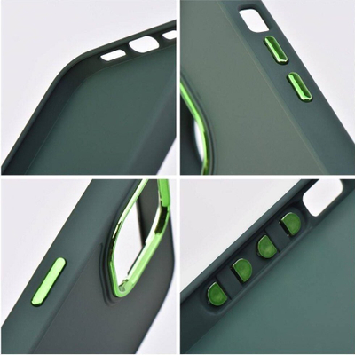 Kllëf telefoni Frame Case për iPhone 7 Plus / 8 Plus, TPU, mbrojtje kamere, jeshil