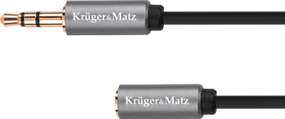 Kabllo audio Kruger&amp;Matz KM1231, Jack 3.5mm me Jack 3.5mm, 3m, ngjyrë argjendi