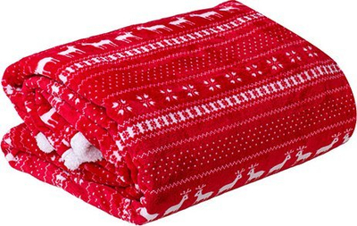 Електрично ќебе Mikki Heating Mat, 160x180 cm, со тајмер, црвено и бело