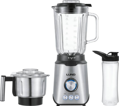 Blender me gotë Lund 67707, 1200W, 3 në 1, i zi inox