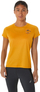 Bluzë sportive ASICS Fujitrail Logo SS Top, poliestër, për femra, e verdhë