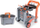 Punëtori loje Smoby Black and Decker Workmate, set veglash 3 në 1, me karrocë dhe kuti veglash, portokalli e zezë