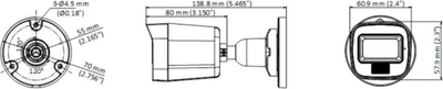 Kamerë bullet Hikvision DS-2CE16U0T-LF, 4K, lente fikse 2.8mm, e bardhë