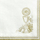 Serveta feste Naki White Communion, 33x33cm, 3 shtresa, të bardha, 20 copë