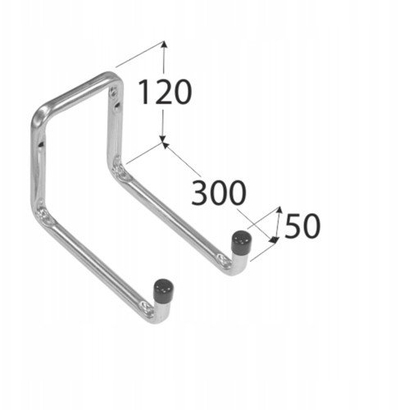 Grepa t’dyfishta garazhi Domax, 300x120mm, metalik