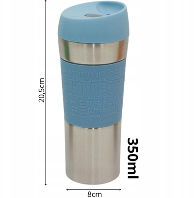 Termus udhëtimi Excellent Houseware Thermal Tourist Mug, 350 ml, blu