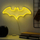 Lampë murale dekorative Batman, LED neon, me USB, e verdhë