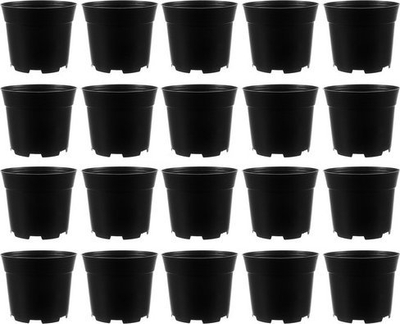 Set me vazo plastike Production Pot, 20 copa, 2 litra, ngjyrë e zezë