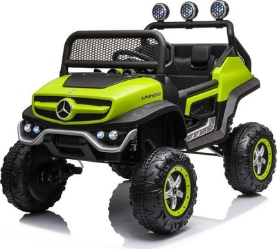 Makinë elektrike lodër LEAN CARS Mercedes Unimog S, 12V, me pult, jeshile