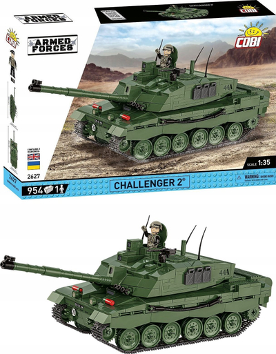 Set ndërtimi Cobi Challenger 2, shkallë 1/35, 954 copa, shumëngjyrësh